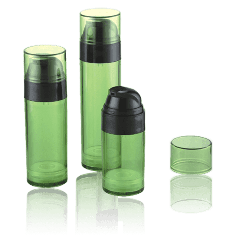 50ML 80ML 110ML Grön transparent Airless-flaska HS-026A
