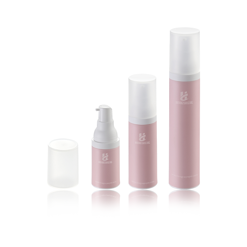 HS-013A Premium luftlös pumpflaska i plast Snygg design Påfyllningsbar lotionflaska Återvinningsbar PP AS Förpackning 15 ml 30 ml 50 ml