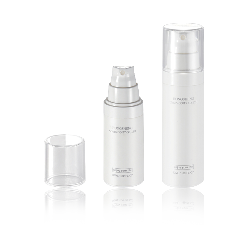 30 ml 50 ml luftlös flaska läckagesäker påfyllningsbar burk för toalettartiklar HS-021B