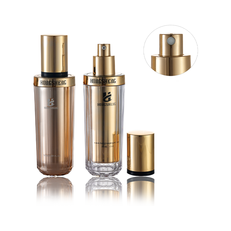 50ML 80ML Amber Gold Airless-flaska-HS-035
