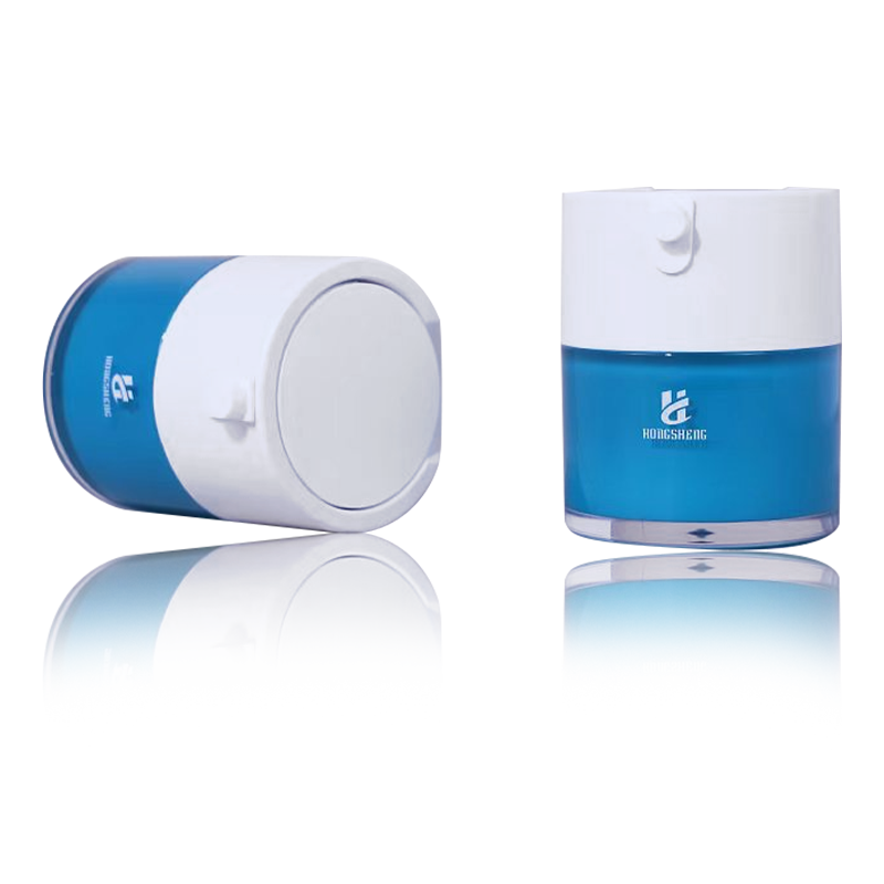 HS-036 Blå 30G 1oz Plast Akryl Kosmetikburk Krämbehållare Plast Serumburk För Kosmetika Och Hudvård