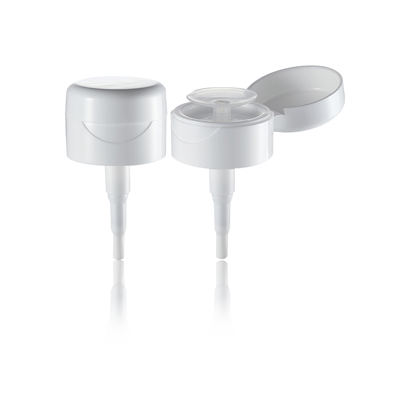 Flip-top enhandsmanövrerad kosmetisk pumphuvud vätskedispenser-HY32A-59